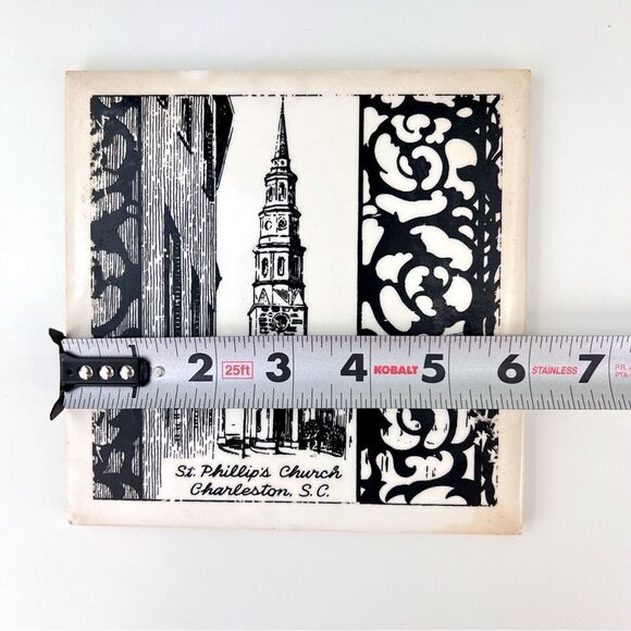 Vintage Ceramic Hanging  Tile Soriano Saint Philip's Church Charleston SC - Picture 8 of 9